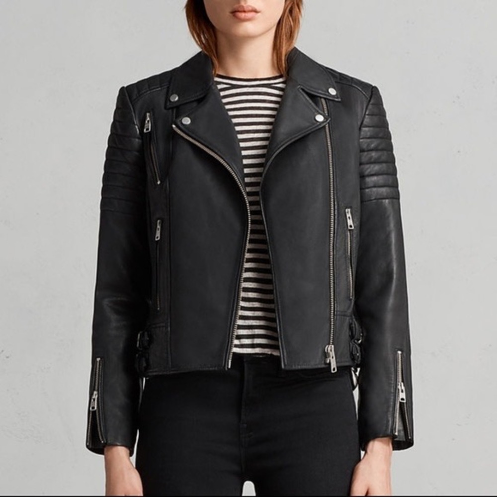 All Saints Papin Leather Jacket